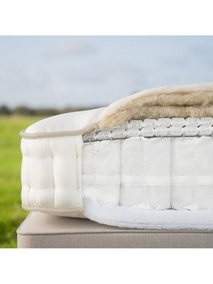 John Lewis British Natural Collection, Wool 5750 Mattress, Firmer Tension, King Size - view 2, White