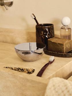 Alessi Rocc Small Stainless Steel Jar & Wax Candle, Basalt - view 2, Silver