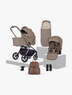 Silver Cross Breez Stroller, Carrycot & Accessories Bundle, Champagne