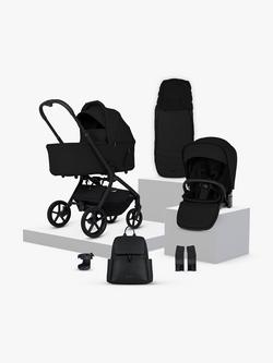 Silver Cross Breez Stroller, Carrycot & Accessories Bundle, Onyx