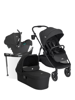 Joie Baby Versadrift Pushchair, Ramble XL Carrycot, i-Snug Car Seat and i-Base Encore Bundle, Raven, Raven