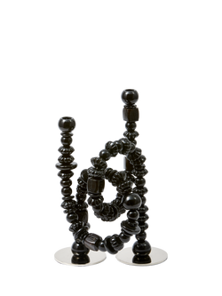 pols potten Beads Candle Holder, Black, Black