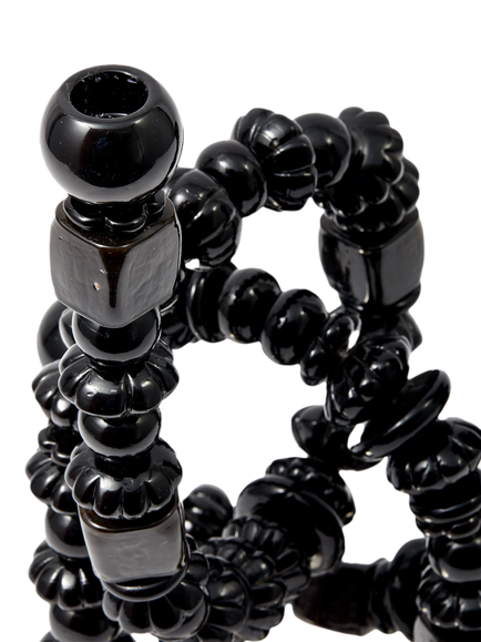 pols potten Beads Candle Holder, Black - view 2, Black