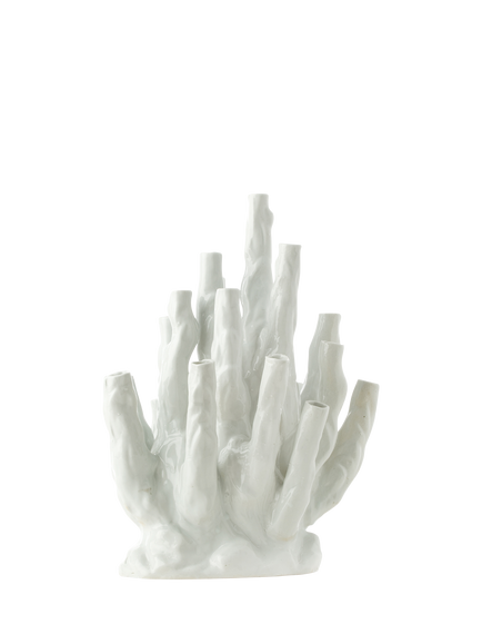 pols potten Coral Ceramic Vase, H45cm, White, White