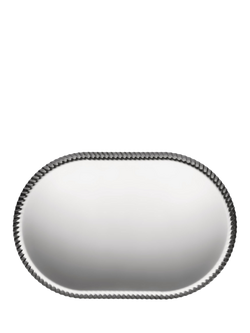 Alessi Pleats Oval Stainless Steel Tray, 43cm, Silver, Silver