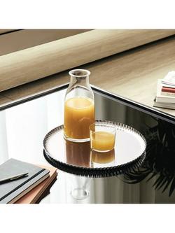 Alessi Pleats Large Round Stainless Steel Tray, 31cm, Silver - view 2, Silver