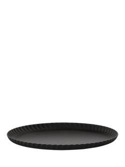 Alessi Pleats Small Round Steel Tray, 23cm, Black, Black