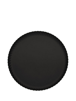 Alessi Pleats Small Round Steel Tray, 23cm, Black - view 2, Black