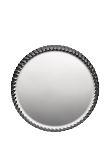 Alessi Pleats Small Round Stainless Steel Tray, 23cm, Silver - view 2, Silver