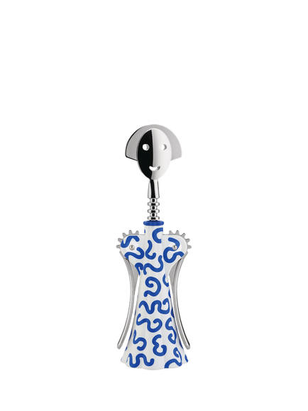 Alessi 'Anna G' Delft Corkscrew, Blue/White - view 2, Multi