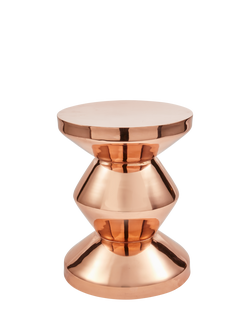 pols potten Zig Zag Metal Stool, Rose Gold, Rose Gold