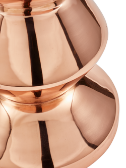 pols potten Zig Zag Metal Stool, Rose Gold - view 2, Rose Gold