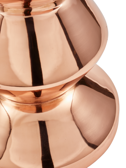 pols potten Zig Zag Metal Stool, Rose Gold - view 2, Rose Gold