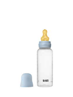 BIBS Latex Baby Bottle, Medium Flow, 270ml, Blue