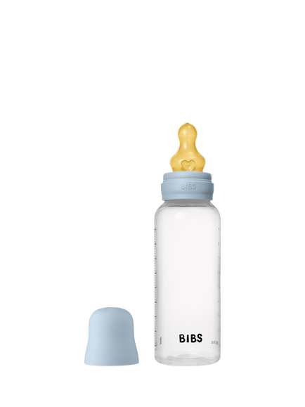 BIBS Latex Baby Bottle, Medium Flow, 270ml, Blue