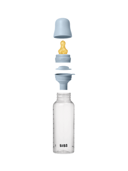 BIBS Latex Baby Bottle, Medium Flow, 270ml - view 2, Blue