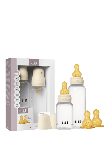 BIBS Grow & Flow Latex Baby Bottle Set, Multi