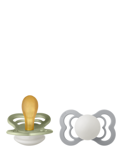 BIBS Supreme Glow Soothers, Pack of 2, Size 2, Sage, Sage