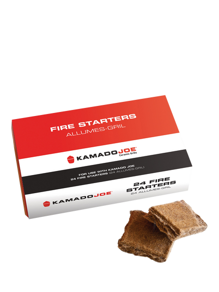 Kamado Joe Pure Paraffin Wax Fire Starters, Pack of 24, Black