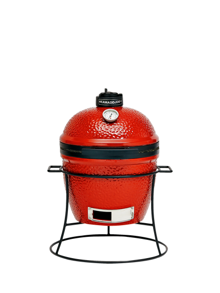 Kamado Joe Portable Joe Junior Charcoal BBQ with Grill Cart, Stand & Cover Bundle - view 2, Red