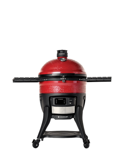 Kamado Joe Big Joe WiFi Konnected Charcoal BBQ & Smoker with Cart & Cover Bundle - view 2, Red