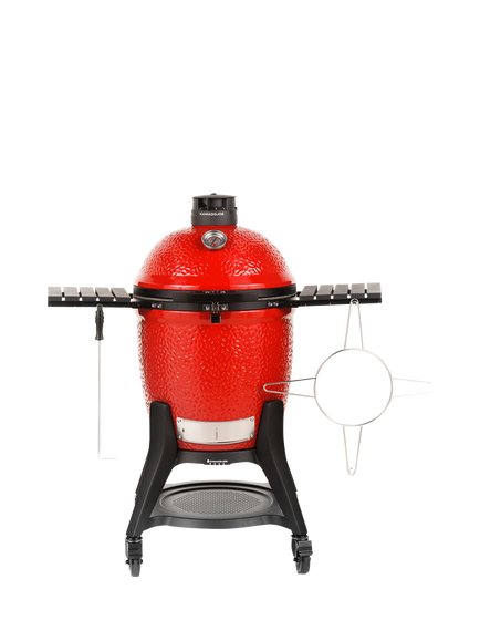 Kamado Joe Classic Joe Series III Charcoal BBQ with Cart & Cover Bundle - view 2, Red