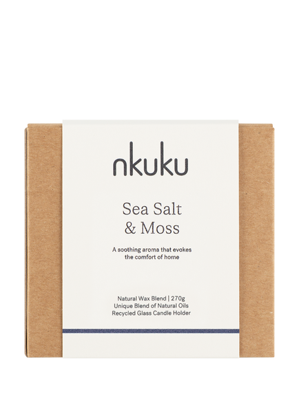 nkuku Sea Salt & Moss Scented Candle - view 2, 