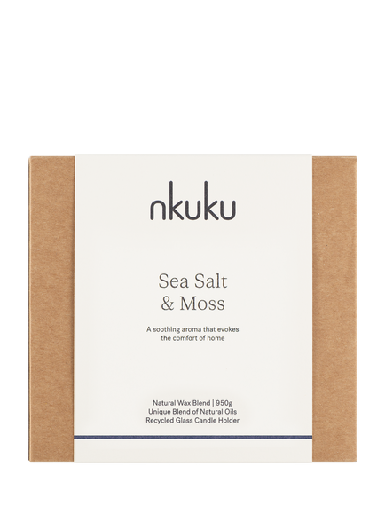 nkuku Sea Salt & Moss 3 Wick Scented Candle - view 2, 
