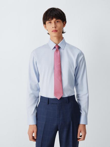 John Lewis Small Geometric Silk Tie - view 2, Pink