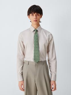 John Lewis Bold Floral Pattern Silk Tie - view 2, Green Multi