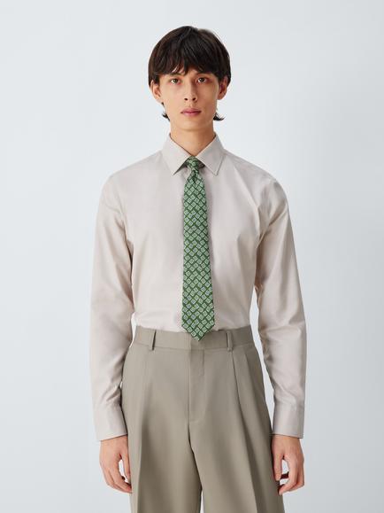 John Lewis Bold Floral Pattern Silk Tie - view 2, Green Multi