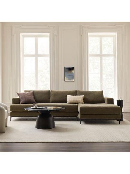 West Elm Landon Sectional Left Arm Sofa, Elm - view 2, Elm