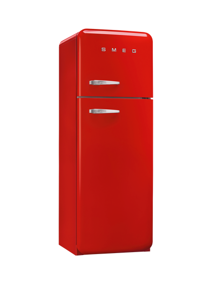 Smeg FAB30RRD6UK Freestanding 80/20 Fridge Freezer, Red - view 2, Red