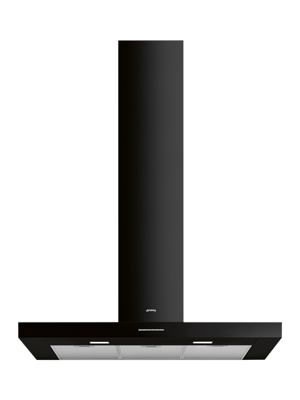 Smeg KBT100BL Chimney Cooker Hood, Black, Black