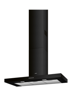 Smeg KBT100BL Chimney Cooker Hood, Black - view 2, Black
