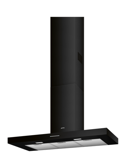 Smeg KBT100BL Chimney Cooker Hood, Black - view 2, Black