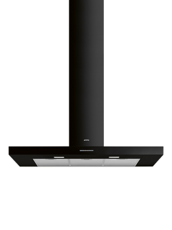 Smeg KBT110BL 100cm Chimney Cooker Hood, Black, Black