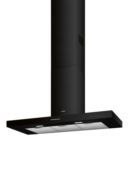 Smeg KBT110BL 100cm Chimney Cooker Hood, Black - view 2, Black