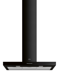Smeg KBT900BL 90cm Chimney Cooker Hood, Black, Black