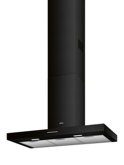 Smeg KBT900BL 90cm Chimney Cooker Hood, Black - view 2, Black
