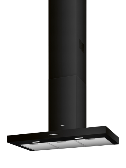 Smeg KBT900BL 90cm Chimney Cooker Hood, Black - view 2, Black