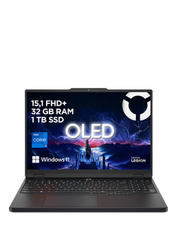 Lenovo Legion 5 Gaming Laptop, Intel Core i7 Processor, 32GB RAM, 1TB SSD, NVIDIA GeForce RTX 5060, 15.1" WQXGA, Eclipse Black, Eclipse Black