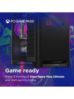 Lenovo Legion Tower 5 30AGB10 Desktop Gaming PC, AMD Ryzen 7 Processor, 16GB RAM, 1TB SSD, RTX 5060, Black - view 2, Black