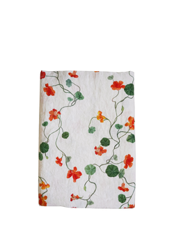 By Hope Summer Climber Nasturtium Linen Tablecloth, 250 x 143cm, Multi, Yellow