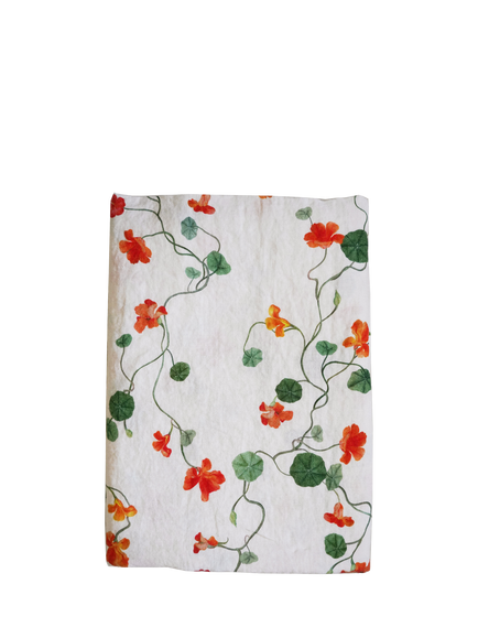 By Hope Summer Climber Nasturtium Linen Tablecloth, 250 x 143cm, Multi, Yellow