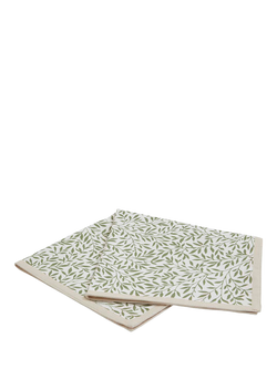 Morris & Co. Marigold & Standen Cotton Napkins, Set of 2, Yellow/Green - view 2, Yellow