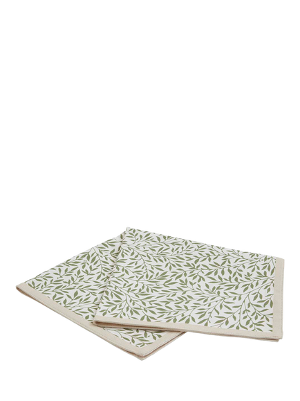 Morris & Co. Marigold & Standen Cotton Napkins, Set of 2, Yellow/Green - view 2, Yellow