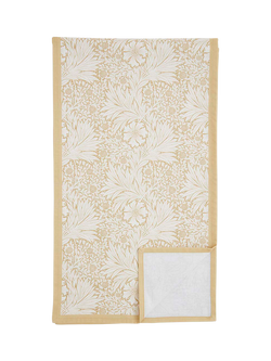 Morris & Co. Marigold Cotton Table Runner, 250cm, Yellow, Yellow