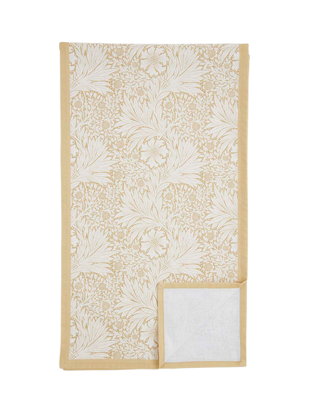 Morris & Co. Marigold Cotton Table Runner, 250cm, Yellow, Yellow