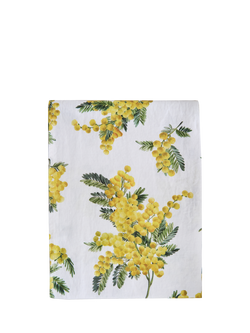 By Hope Mimosa Linen Table Runner, 200cm, Yellow/Multi, Yellow Multi